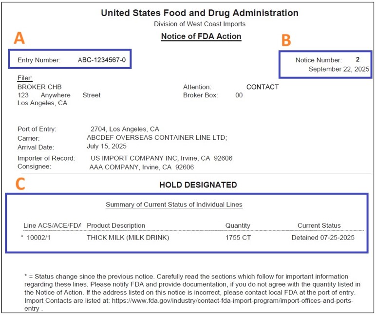 How to Read an FDA Notice of Action (NOA)