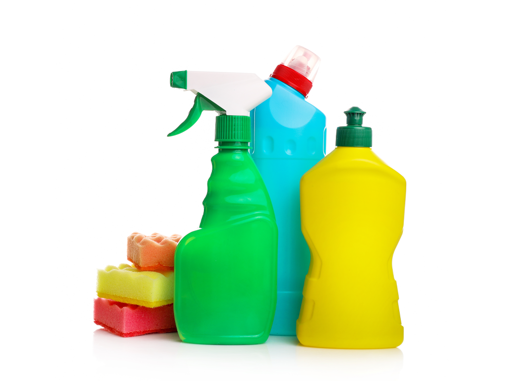 Household cleaning products.