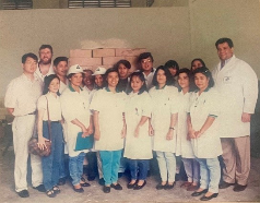 Martin Mitchell and Ken Cusack with Quality Team at tuna cannery in the Philippines. 